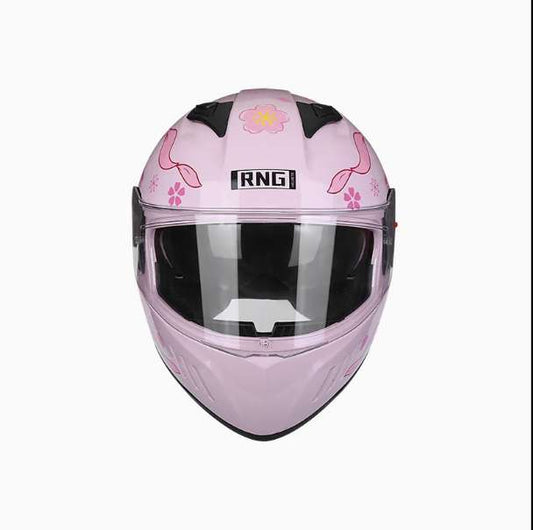 Casco Integral Mujer Rosa Rosa Certificado Dot Moto Rosa Doble Lente