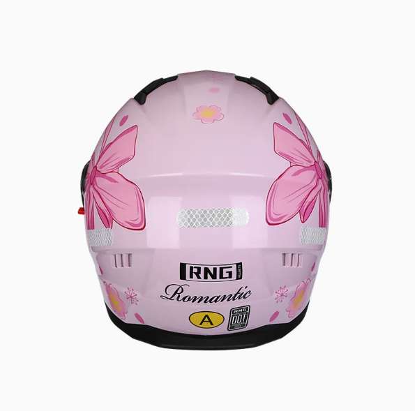 Casco Integral Mujer Rosa Rosa Certificado Dot Moto Rosa Doble Lente