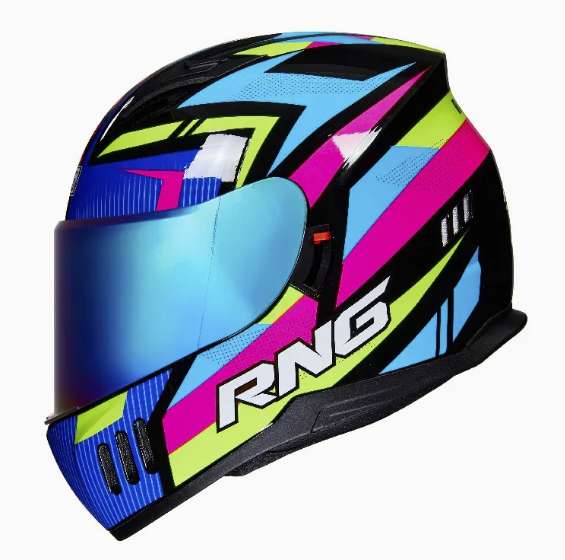 Casco Integral Mujer Multicolor Certificado Dot Moto Rosa Doble Lente