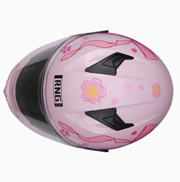 Casco Integral Mujer Rosa Rosa Certificado Dot Moto Rosa Doble Lente