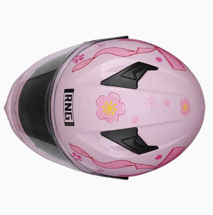 Casco Integral Mujer Rosa Rosa Certificado Dot Moto Rosa Doble Lente